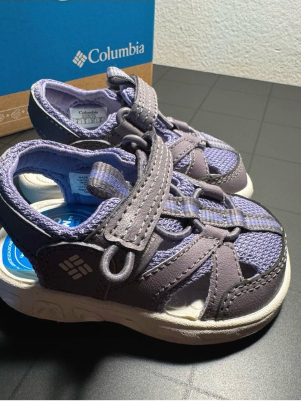 Columbia Kids Lavender/Purple Closed-Toe Sport Sandals
